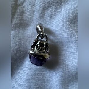 Elegant Silver and Purple Pendant